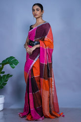 Statement Glam Linen Saree