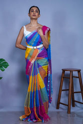 Tropic Edit Linen Saree