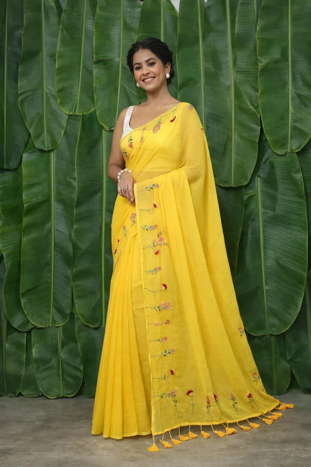Golden Hour Mul Cotton Saree