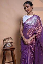 Iris Whisper Handloom Zari Saree