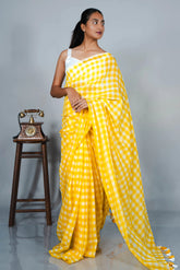 Sunny Check Box Mul Cotton Saree