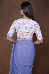 Zyra Flex Fit Blouse | multicolor abstract leaf/flower prints feel fresh, & artsy.