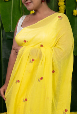 Amber Petals Mul Cotton Saree