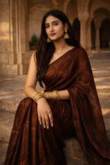 Choco Sutra Stripes Mul Cotton Saree