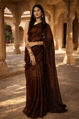 Choco Sutra Stripes Mul Cotton Saree