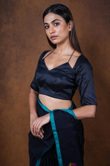 Luxe halter Spaghetti | Black, premium, modern, workwear-friendly blouse