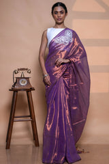 Iris Whisper Handloom Zari Saree