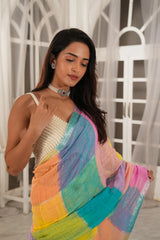 Checkchic Linen Saree