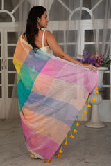 Checkchic Linen Saree