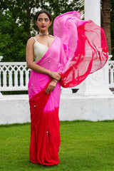 BlushFire Chiffon Saree
