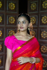 Sunset Pop Mul Cotton Saree