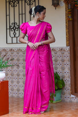 PinkFizz Checks Khadi Saree