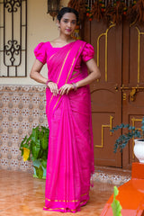 PinkFizz Checks Khadi Saree
