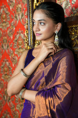 Royal Amethyst Handloom Zari Saree