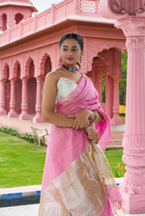 Glowlinen Linen Zari Saree