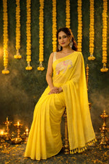 Haldi Glow Mul Cotton Saree