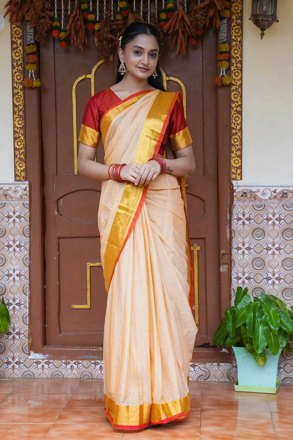Ivoreeze Mul Cotton Saree