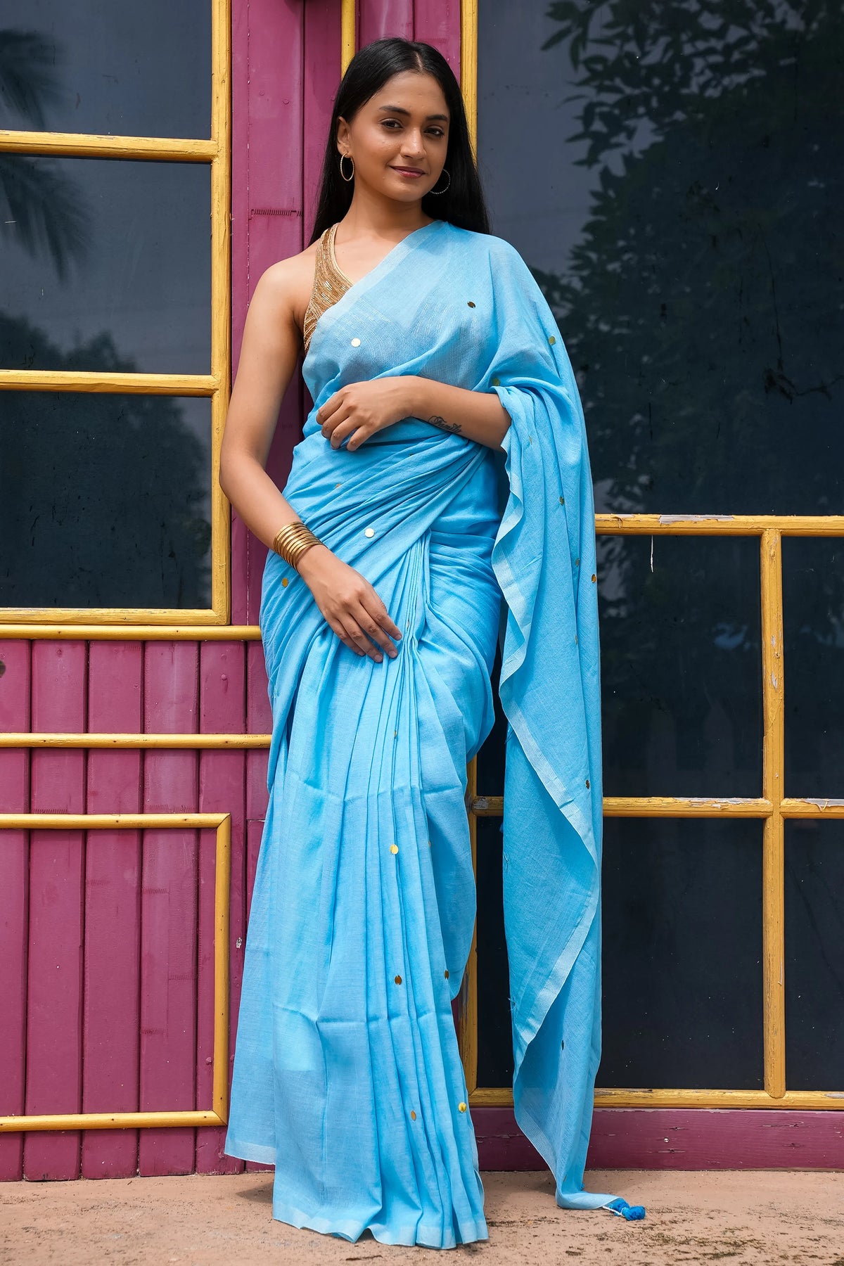 skyora mul cotton saree