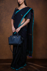 Slate Edit Handloom Mul Cotton Saree