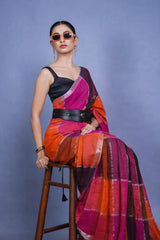 Statement Glam Linen Saree