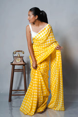 Sunny Check Box Mul Cotton Saree