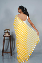 Sunny Check Box Mul Cotton Saree