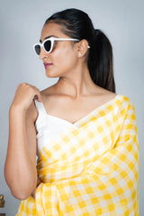 Sunny Check Box Mul Cotton Saree