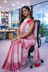 Cotton Candy Linen Saree