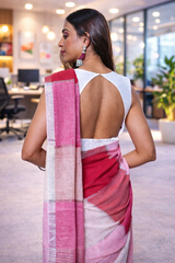 Cotton Candy Linen Saree